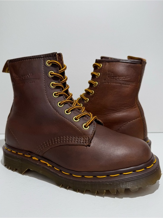 Dr. Martens Shoes - Vintage Dr. Martens 1460 Crazy Horse England Brown Boots UK 4